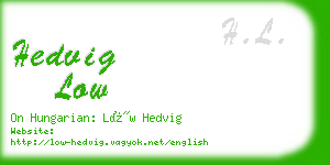 hedvig low business card